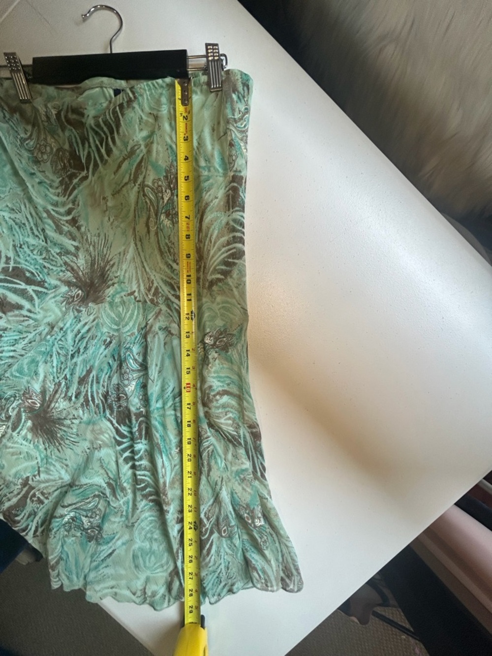 Vintage Y2K Mermaidcore Green Midi Skirt Sheer Mesh Womens Medium Low Rise 90s - Picture 9 of 12